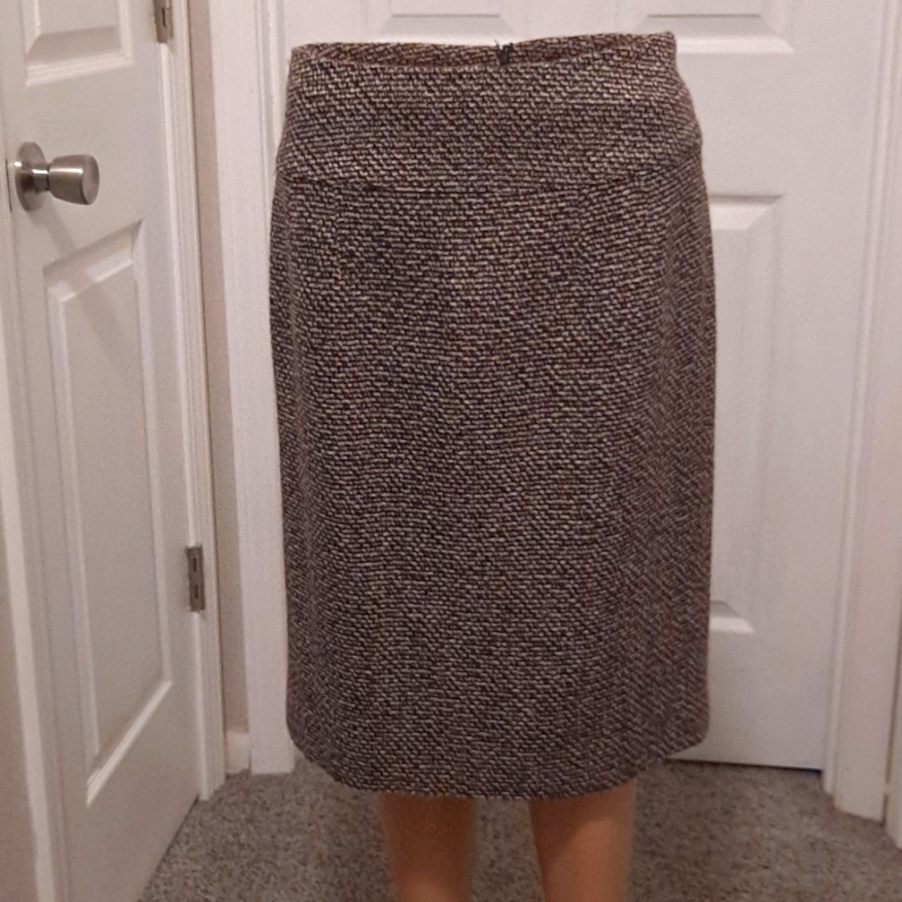 Merona Wool Blend Tweed Fully Lined Mid-Length Pencil Skirt